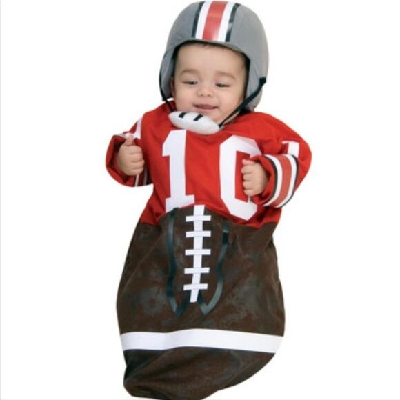 RUBIE'S FOOTBALL PLAYER BABY BUNTING HALLOWEEN COSTUME! Newborn - Picture 1 of 5